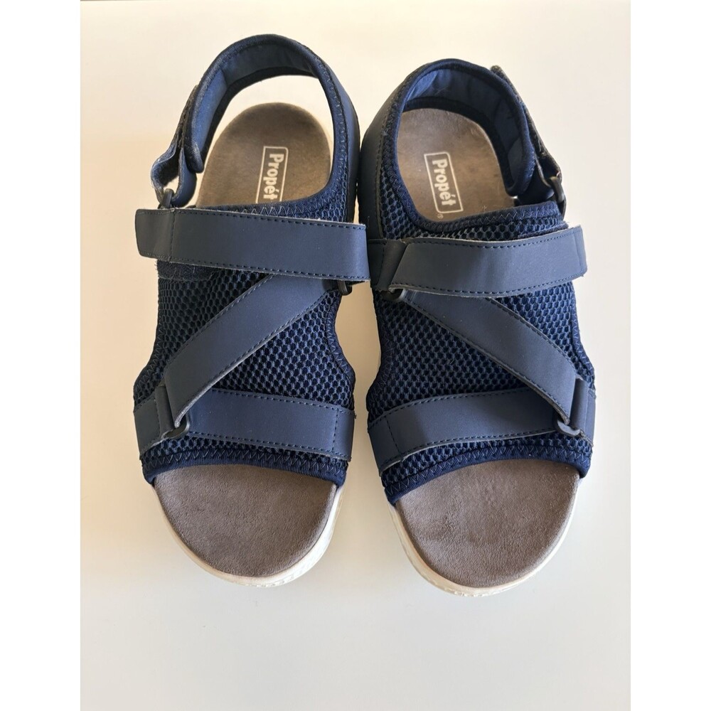 Propet TravelActiv Sport Walking Sandals Navy WST013P Womens 10 Extra Wide X2E